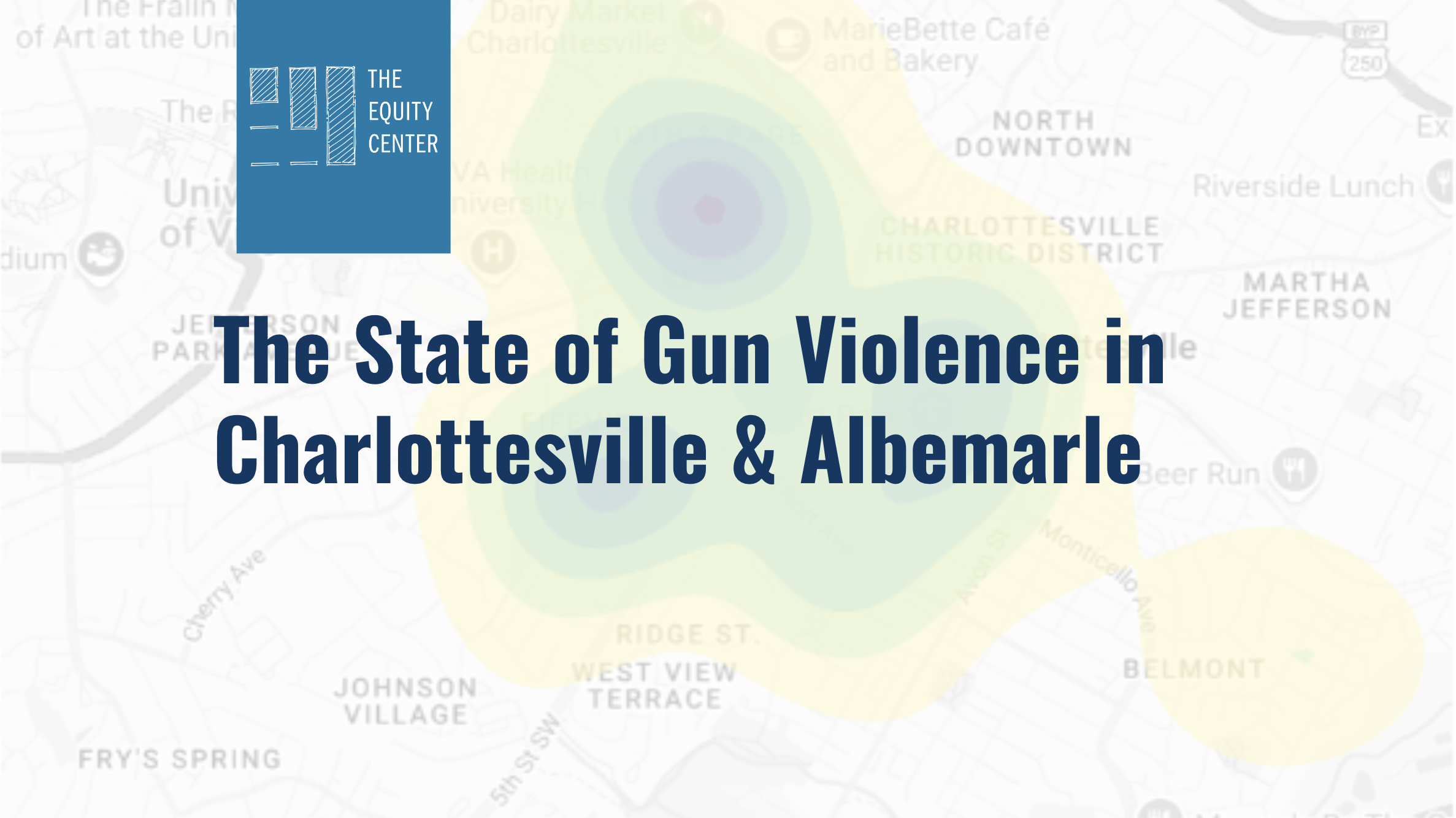 The state of gun violence in Charlottesville and Albamarle image card.